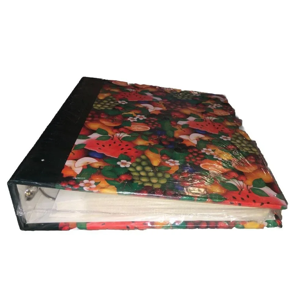 Photo Album Pioneer Vintage 1998 100 Fast-Stick Pages Magnetic Fruit Print NEW
